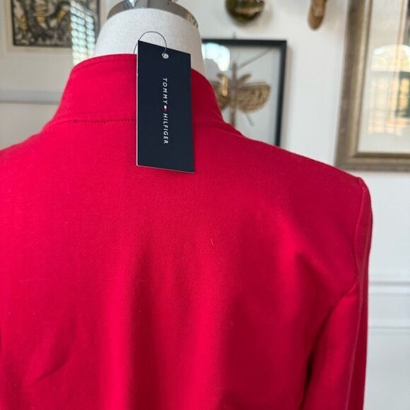 NWT Tommy Hilfiger Women's Military Band Jacket Red $109 S - Picture 6 of 10